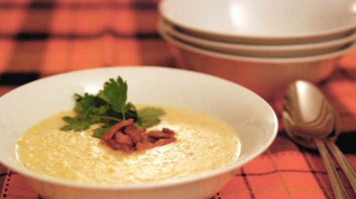 Крем супа от царевица с бекон|escape